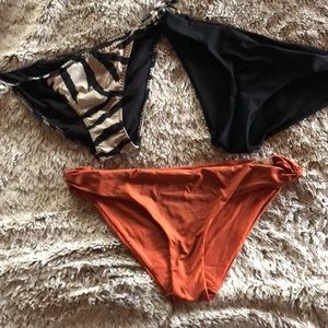 3 H&M bikini bottoms size 8